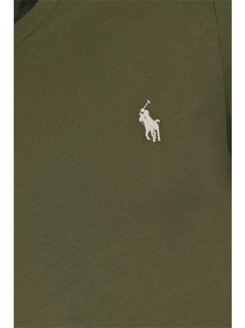 T-shirt in cotone con logo Pony Green POLO RALPH LAUREN | 710671438522